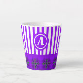 Artdeco-Blume im Retro-Stil mit Monogramm Milchtasse (Vorderseite)