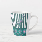 Artdeco-Blume im Retro-Stil mit Monogramm Milchtasse (Rechts)