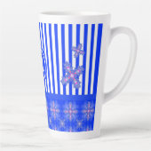 Artdeco-Blume im Retro-Stil mit Monogramm Milchtasse (Rechts)