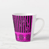 Artdeco-Blume im Retro-Stil mit Monogramm Milchtasse (Rechts)