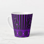 Artdeco-Blume im Retro-Stil mit Monogramm Milchtasse (Linke Ecke)