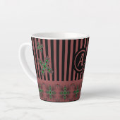 Artdeco-Blume im Retro-Stil mit Monogramm Milchtasse (Linke Ecke)