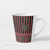 Artdeco-Blume im Retro-Stil mit Monogramm Milchtasse (Rechts)