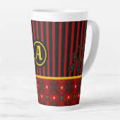 Artdeco-Blume im Retro-Stil mit Monogramm Milchtasse (Rechte Ecke)
