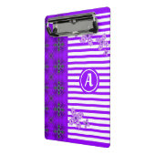 Artdeco-Blume im Retro-Stil mit Monogramm Mini Klemmbrett (Gewinkelt2)