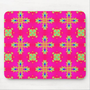 Artdeco-Blume im Retro-Stil Mousepad