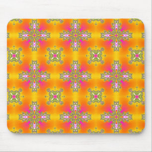 Artdeco-Blume im Retro-Stil Mousepad