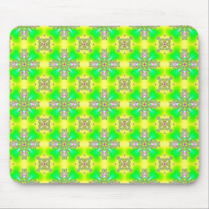 Artdeco-Blume im Retro-Stil Mousepad