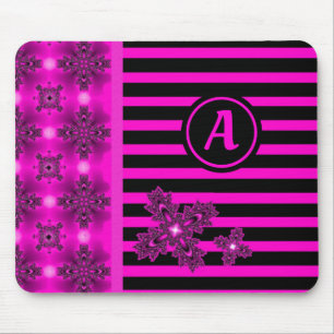 Artdeco-Blume im Retro-Stil Mousepad