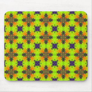 Artdeco-Blume im Retro-Stil Mousepad