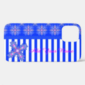 Artdeco-Blume im Retro-Stil , Name hinzufügen Case-Mate iPhone Hülle (Rückseite (Horizontal))