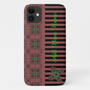 Artdeco-Blume im Retro-Stil , Name hinzufügen Case-Mate iPhone Hülle