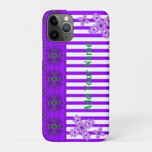 Artdeco-Blume im Retro-Stil , Name hinzufügen Case-Mate iPhone Hülle