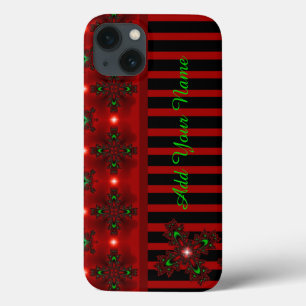 Artdeco-Blume im Retro-Stil , Name hinzufügen Case-Mate iPhone Hülle