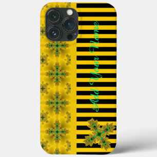 Artdeco-Blume im Retro-Stil , Name hinzufügen Case-Mate iPhone Hülle