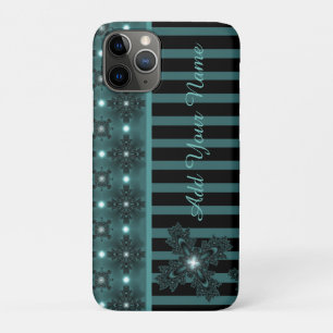 Artdeco-Blume im Retro-Stil , Name hinzufügen Case-Mate iPhone Hülle