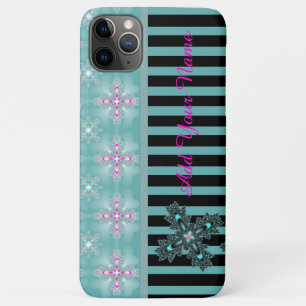 Artdeco-Blume im Retro-Stil , Name hinzufügen Case-Mate iPhone Hülle