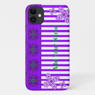 Artdeco-Blume im Retro-Stil , Name hinzufügen Case-Mate iPhone Hülle
