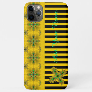 Artdeco-Blume im Retro-Stil , Name hinzufügen Case-Mate iPhone Hülle