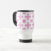 Artdeco-Blume im Retro-Stil Reisebecher (Vorderseite Links)