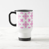 Artdeco-Blume im Retro-Stil Reisebecher (Links)