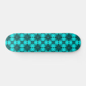 Artdeco-Blume im Retro-Stil Skateboard (Horizontal)