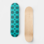 Artdeco-Blume im Retro-Stil Skateboard (Vorderseite)