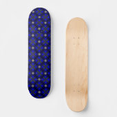 Artdeco-Blume im Retro-Stil Skateboard (Vorderseite)
