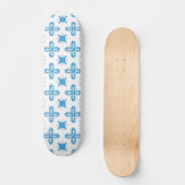 Artdeco-Blume im Retro-Stil Skateboard (Vorderseite)