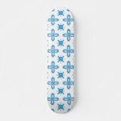 Artdeco-Blume im Retro-Stil Skateboard (Vorne)