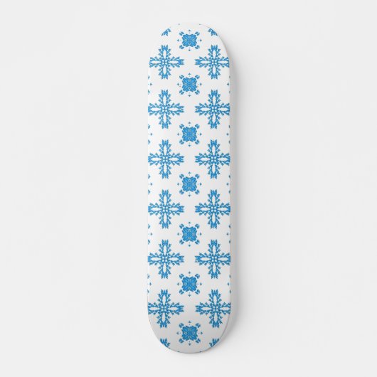 Artdeco-Blume im Retro-Stil Skateboard (Vorne)