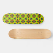 Artdeco-Blume im Retro-Stil Skateboard (Horizontal)