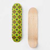 Artdeco-Blume im Retro-Stil Skateboard (Vorderseite)