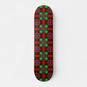 Artdeco-Blume im Retro-Stil Skateboard