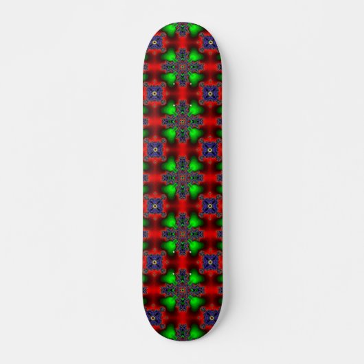 Artdeco-Blume im Retro-Stil Skateboard (Vorne)