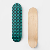 Artdeco-Blume im Retro-Stil Skateboard (Vorderseite)