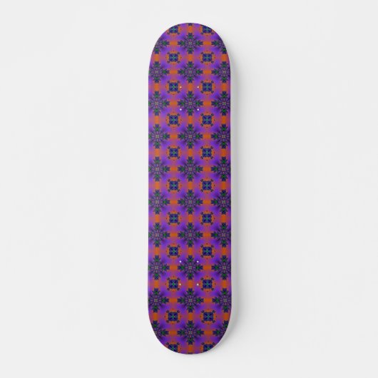 Artdeco-Blume im Retro-Stil Skateboard (Vorne)