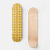 Artdeco-Blume im Retro-Stil Skateboard (Vorderseite)