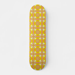 Artdeco-Blume im Retro-Stil Skateboard