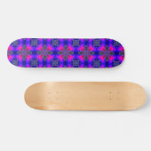 Artdeco-Blume im Retro-Stil Skateboard (Horizontal)