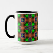 Artdeco-Blume im Retro-Stil Tasse (Links)