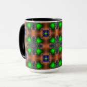 Artdeco-Blume im Retro-Stil Tasse (Vorderseite Links)