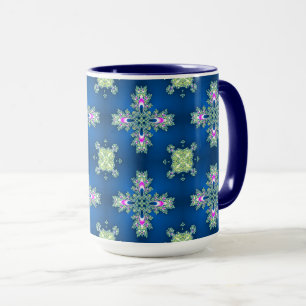Artdeco-Blume im Retro-Stil Tasse