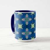 Artdeco-Blume im Retro-Stil Tasse (Vorderseite Links)