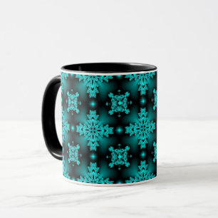 Artdeco-Blume im Retro-Stil Tasse