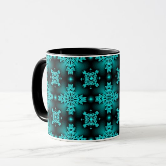 Artdeco-Blume im Retro-Stil Tasse (Vorderseite Links)