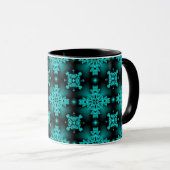 Artdeco-Blume im Retro-Stil Tasse (VorderseiteRechts)