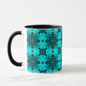 Artdeco-Blume im Retro-Stil Tasse (Links)