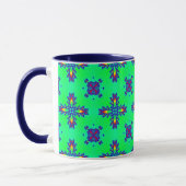 Artdeco-Blume im Retro-Stil Tasse (Links)