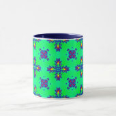 Artdeco-Blume im Retro-Stil Tasse (Zentrum)
